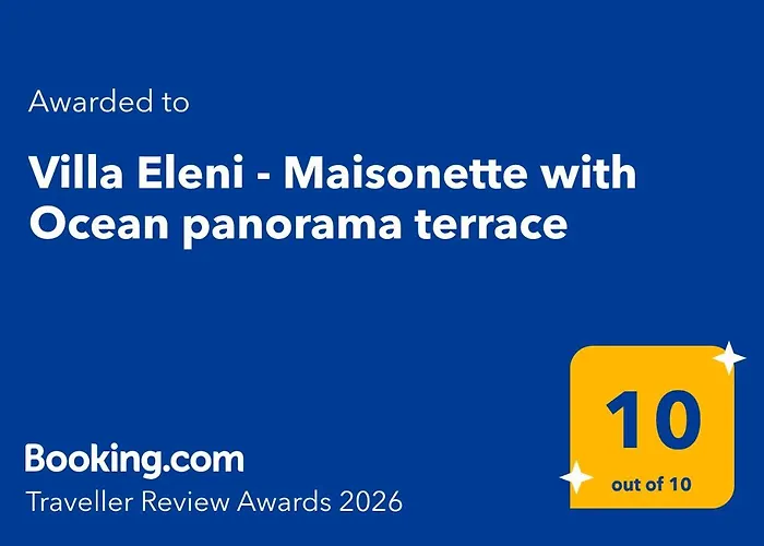 Eleni - Maisonette With Ocean Panorama Terrace Вилла Аликанас